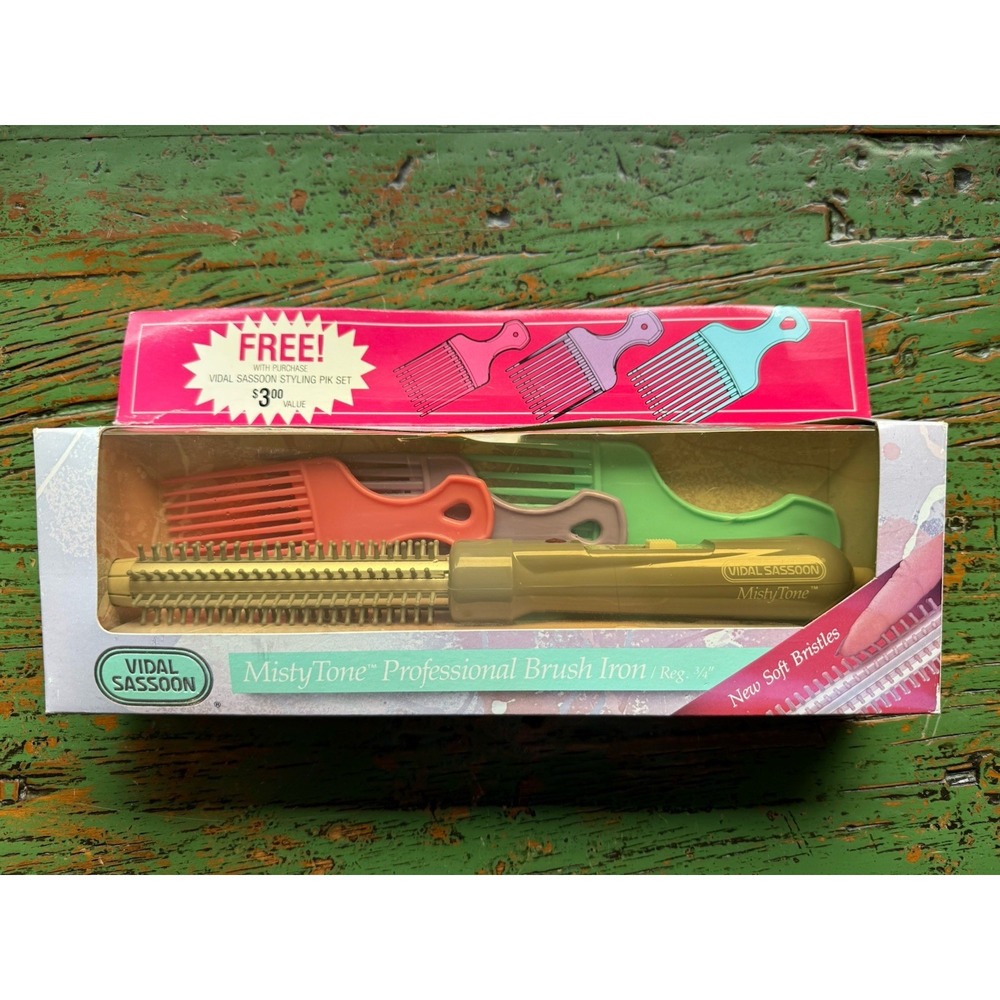 Vidal‎ Sassoon Misty Tone Professional Brush Iron Model TP-161 1990s